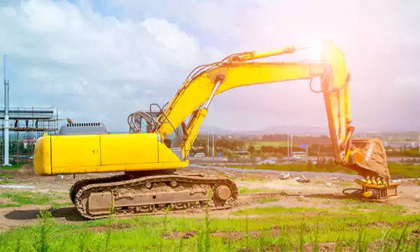 Extended Arm Backhoe