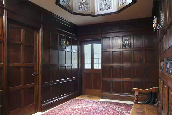 Dark Wood Panel Walls