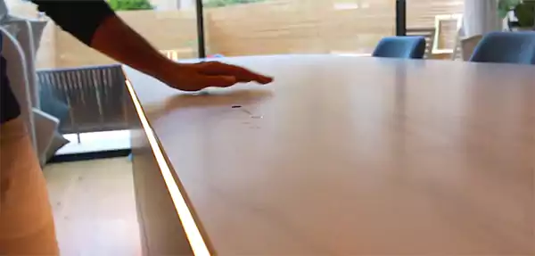 Integrated invisible induction cooktop one of the forms of invisible technology at home