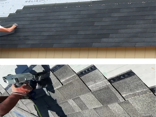 3 Tab Shingles, Laid in an Overlapping Manner