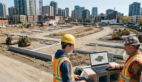 Analyzing key aspects of construction plans on CAD software