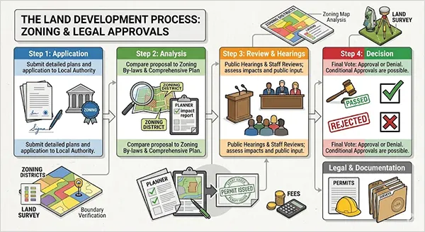 Dynamics of zoning and legal approvals