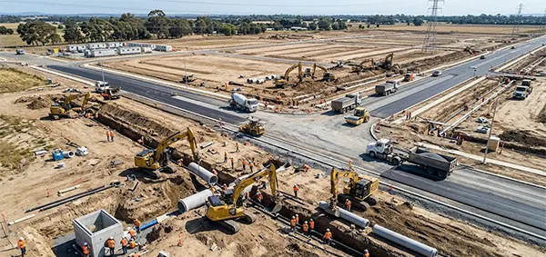 Strategic infrastructure installation in a land development project