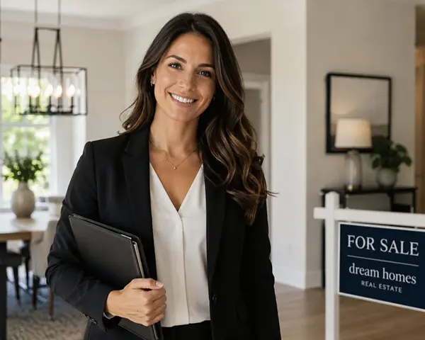 A real estate agent  