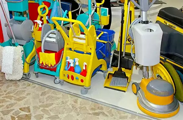Professional tools supplies and equipment for the post construction cleaning