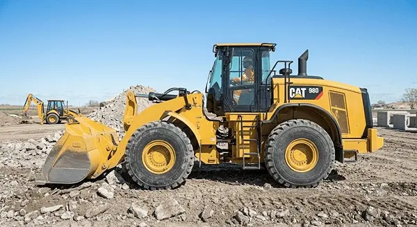 A wheel loader
