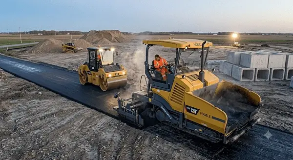 An asphalt paver