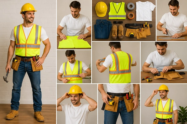 Creating a DIY construction worker outfit
