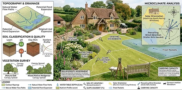 Understanding the site before crafting the farmhouse plan 