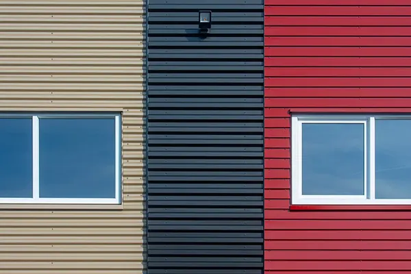 beautiful vinyl siding in three different colors