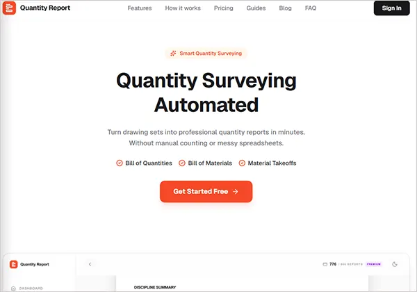 Quantity Report official website interface