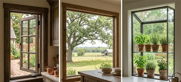 Different window types for kitchen