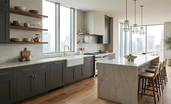 a beautiful modern style kitchen